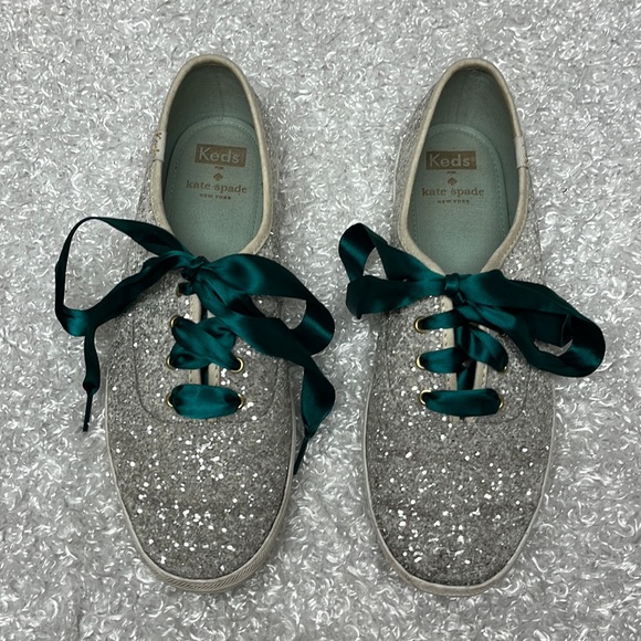 silver glitter keds